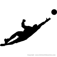 200x200 Soccer Player Silhouettes Soccer Decor