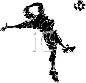 300x290 Silhouette Of A Soccer Player Going All Out To Make A Score