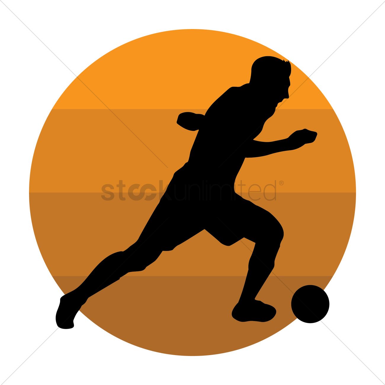 1300x1300 Silhouette Of A Soccer Player Vector Image