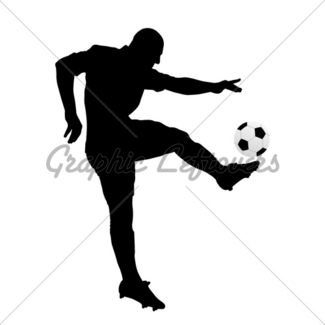 325x325 Soccer Player Kicking The Ball Gl Stock Images