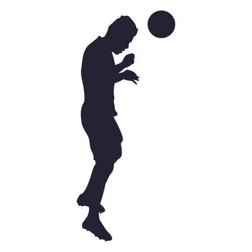512x512 Soccer Player Heads Ball Silhouette