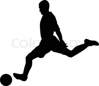 320x279 Soccer Players Silhouettes Stock Vector Colourbox