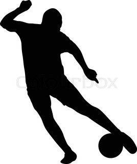 268x320 Vector Silhouettes Of Soccer Players Stock Vector Colourbox
