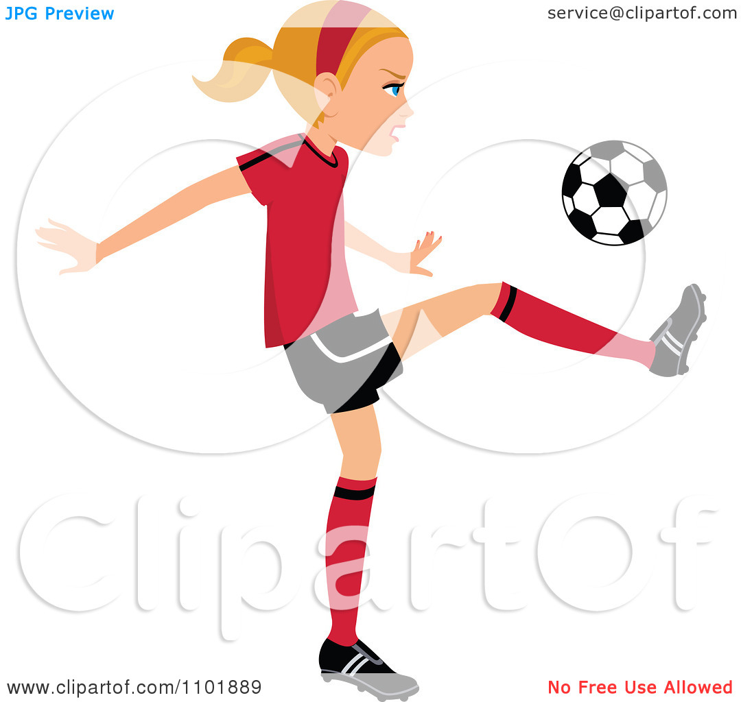 1080x1024 Girl Soccer Players Clipart