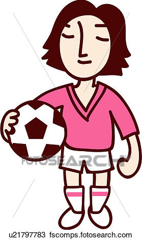 279x470 Clipart Of People, Soccer Ball, Soccer Player, Holding, Uniform