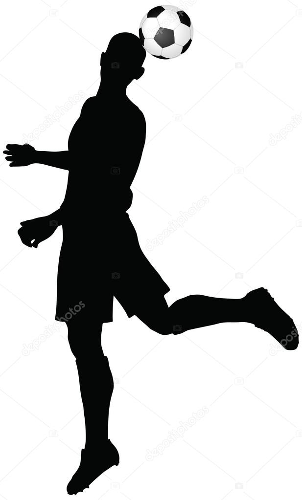 617x1023 Poses Of Soccer Players Silhouettes In Head Strike Position
