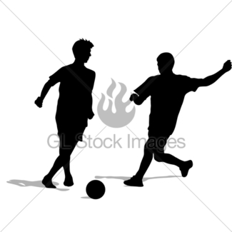 325x325 Soccer Football Player Silhouettes Gl Stock Images