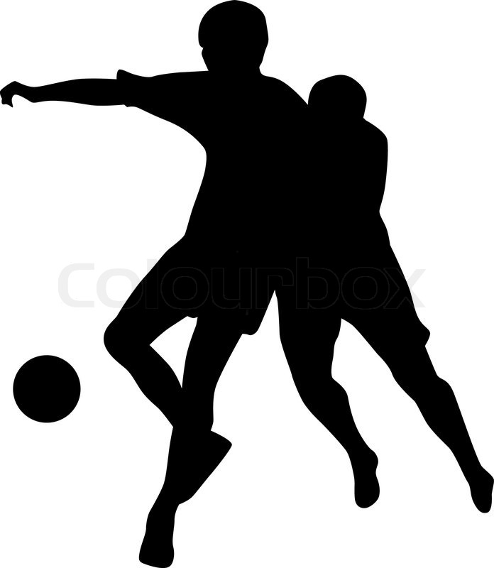 696x800 Soccer Player Collection Silhouette Vector Stock Vector Colourbox