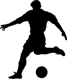 236x276 Football (Soccer) Player Silhouette With Ball Isolated