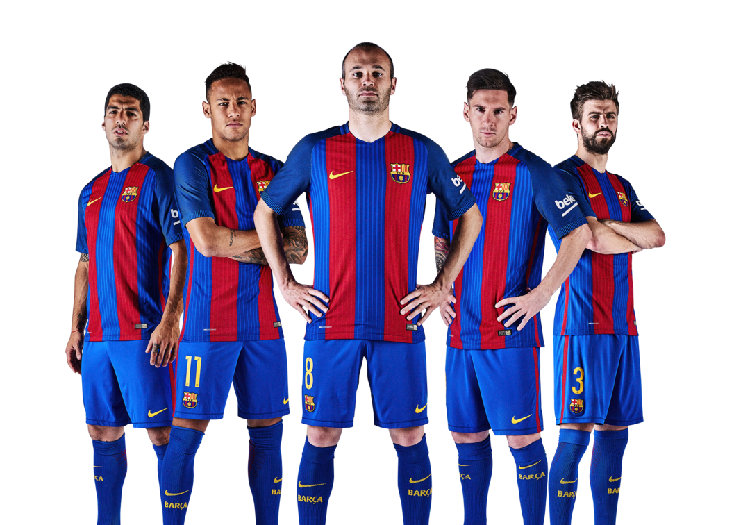 1057x756 Fc Barcelona Team 2018 Png Clip Art