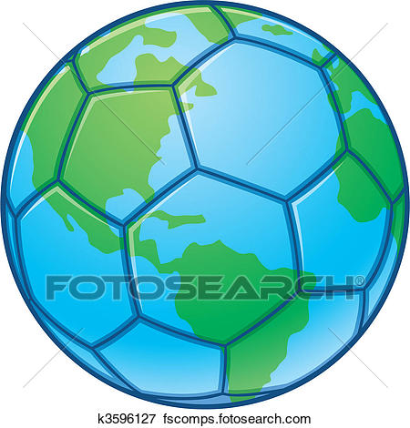 450x470 Clip Art Of Planet Earth World Cup Soccer Ball K3596127