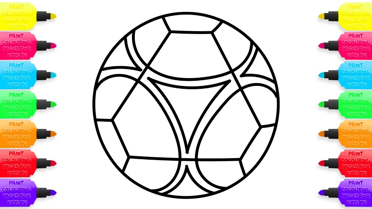 1280x720 Soccer Ball Coloring Pages And Simple Example Of Drawing Art