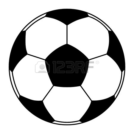 450x450 Vector Icon Of Soccer Ball Isolated. Clip Art Royalty Free