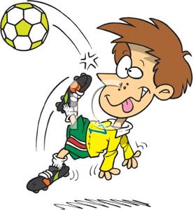 276x300 Boy Kicking Soccer Ball Clip Art Cliparts