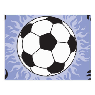 324x324 Flaming Soccer Ball Postcards Zazzle