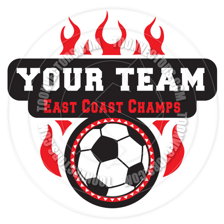 460x460 Vector Soccer Ball In Flames Banner By Koq Creative Toon Vectors