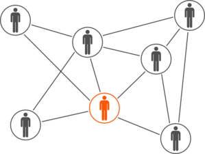 299x225 Grey And Orange Men Social Network Clip Art