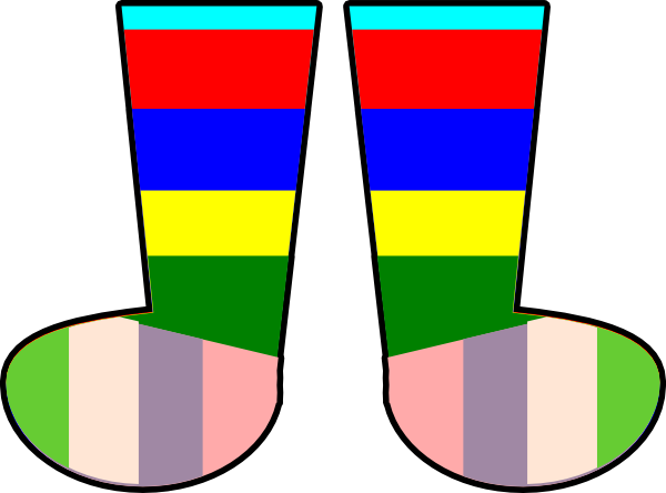 600x444 Clothing Rainbow Socks Clip Art