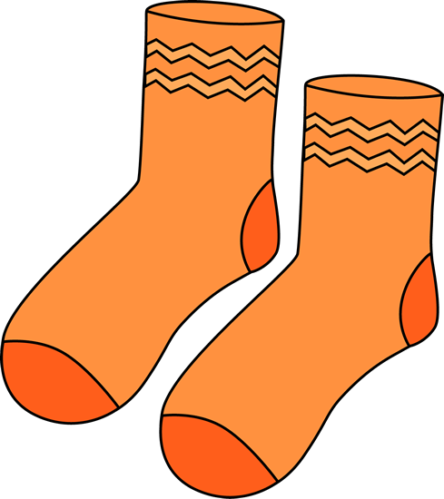 489x550 Pair Of Orange Socks Clip Art