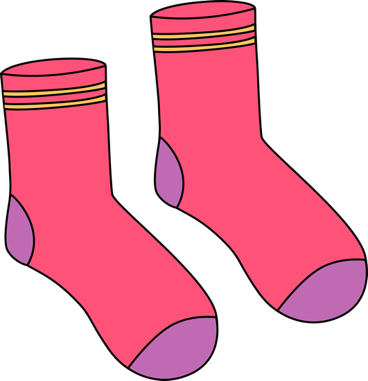 531x550 Pink Pair Of Socks Clip Art