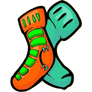 300x300 Socks Mismatch Free Clipart Image