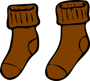 300x270 Brown Sock Clip Art