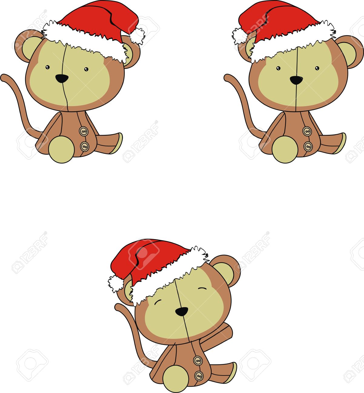 1202x1300 Santa Clipart Monkey