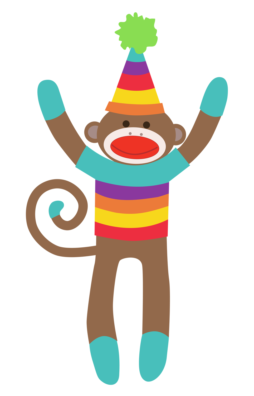 964x1500 Sock Monkey Clip Art