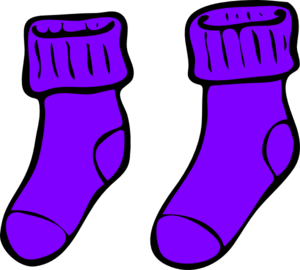 300x270 Purple Sock Clip Art
