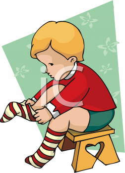 252x350 Child Clipart Sock