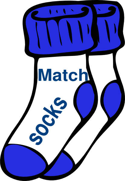 414x599 Chores Blue Match Socks Clip Art