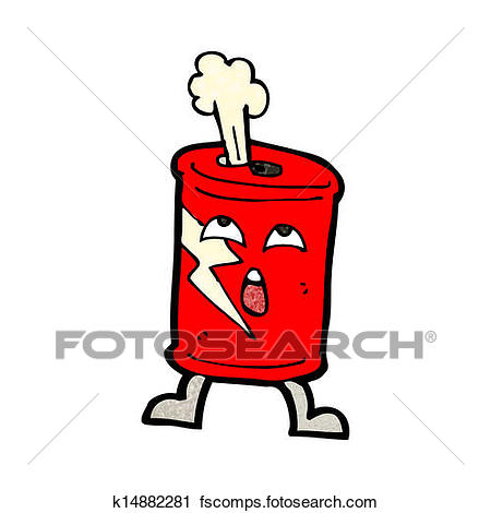 450x470 Clipart Of Cartoon Fizzy Soda Can K14882281