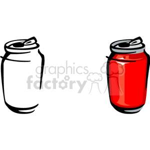 300x300 Royalty Free Red Soda Can 141601 Vector Clip Art Image