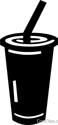 225x480 Soda Drink With A Straw Royalty Free Vector Clip Art Illustration