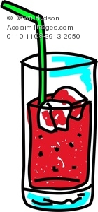 140x300 Clipart Image Of A Whimsical Drawing Of A Glass Of Soda With Ice