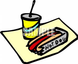 300x247 Hot Dog And Soda Clip Art Image