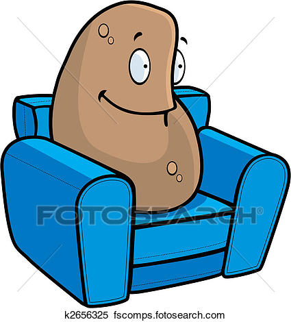 425x470 Clipart Of Couch Potato K2656325