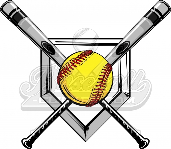 590x513 Fastpitch Clipart Logo Vector Image