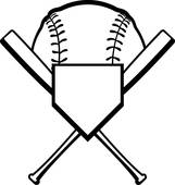 161x170 Clipart Of Baseball Softball Bats Tribal Graph K7131544