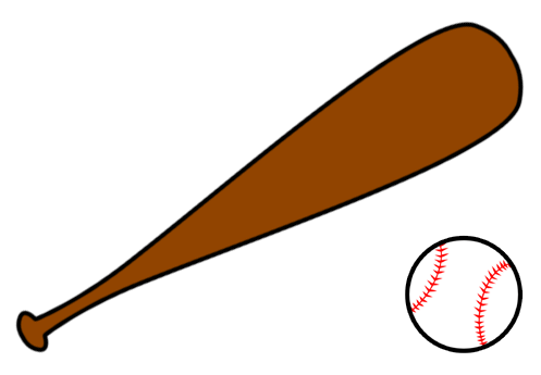 497x345 Softball Bat Clipart
