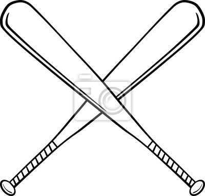 400x383 Softball Bats Crossed Clipart