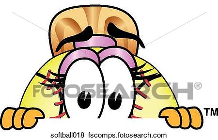 450x289 Stock Illustration Of Softball Peeking Over Softball018