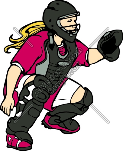 407x500 Rolling Softball Clipart