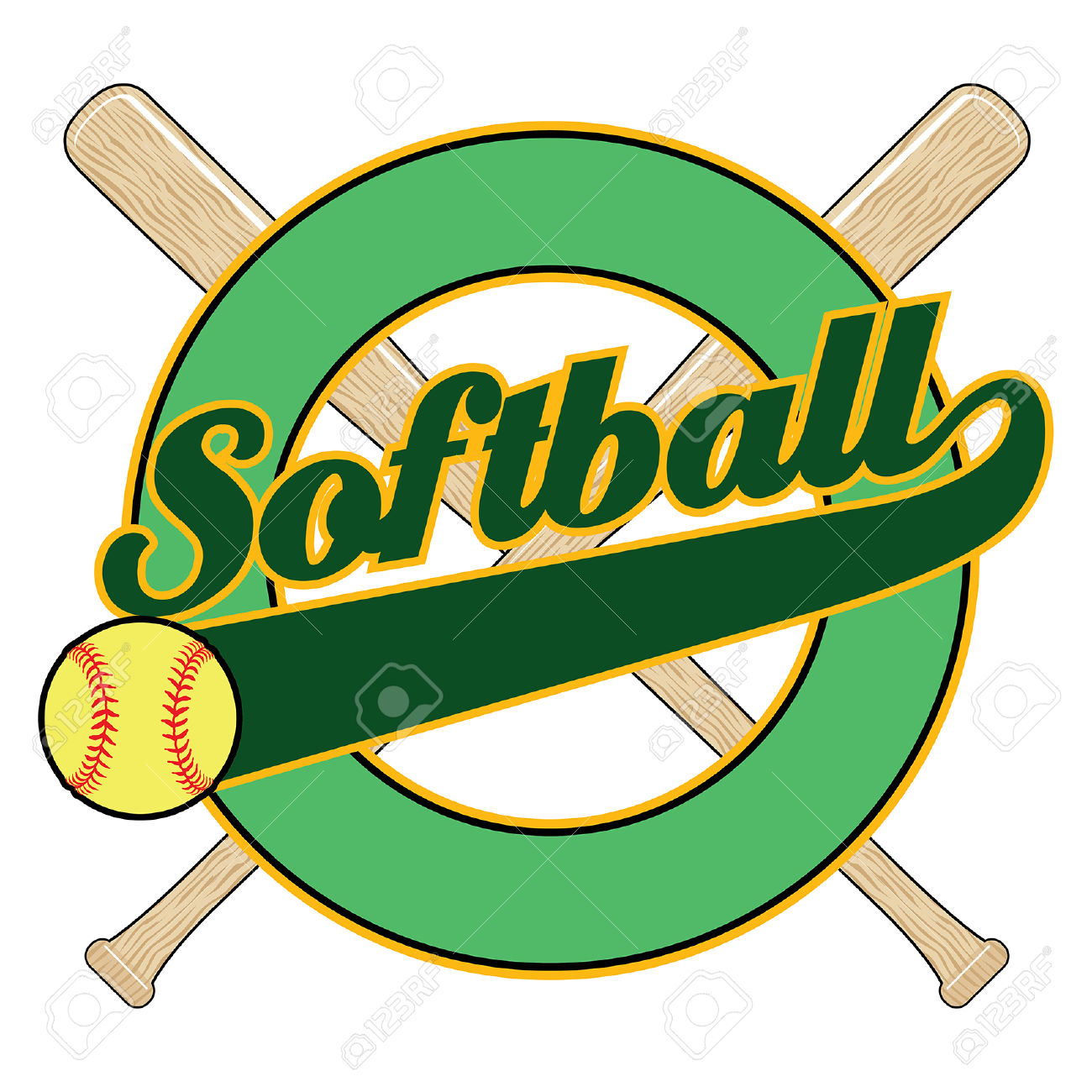 1300x1300 Softball Clip Art