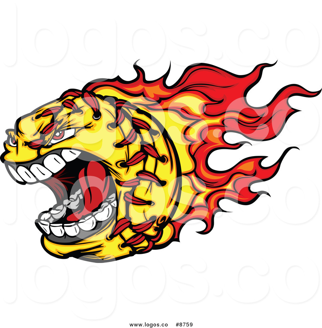 1024x1044 Royalty Free Clip Art Vector Flaming Screaming Softball Sports