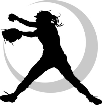 341x350 Softball Pitcher Clipart