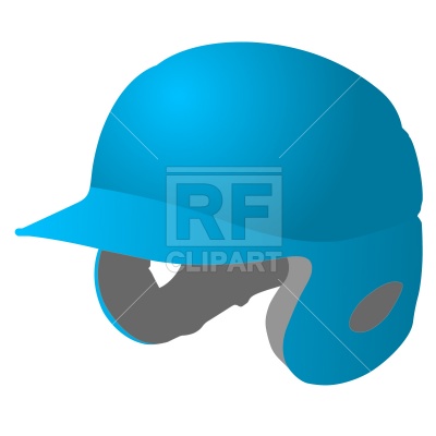 400x400 Baseball Player's Helmet Free Vector Clip Art Image