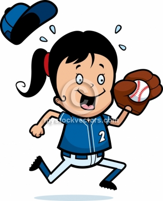 325x400 Cartoon Softball Clipart