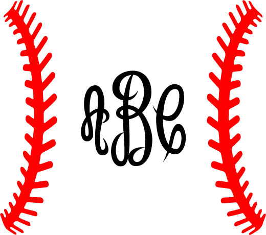 520x460 Softball Laces Clipart