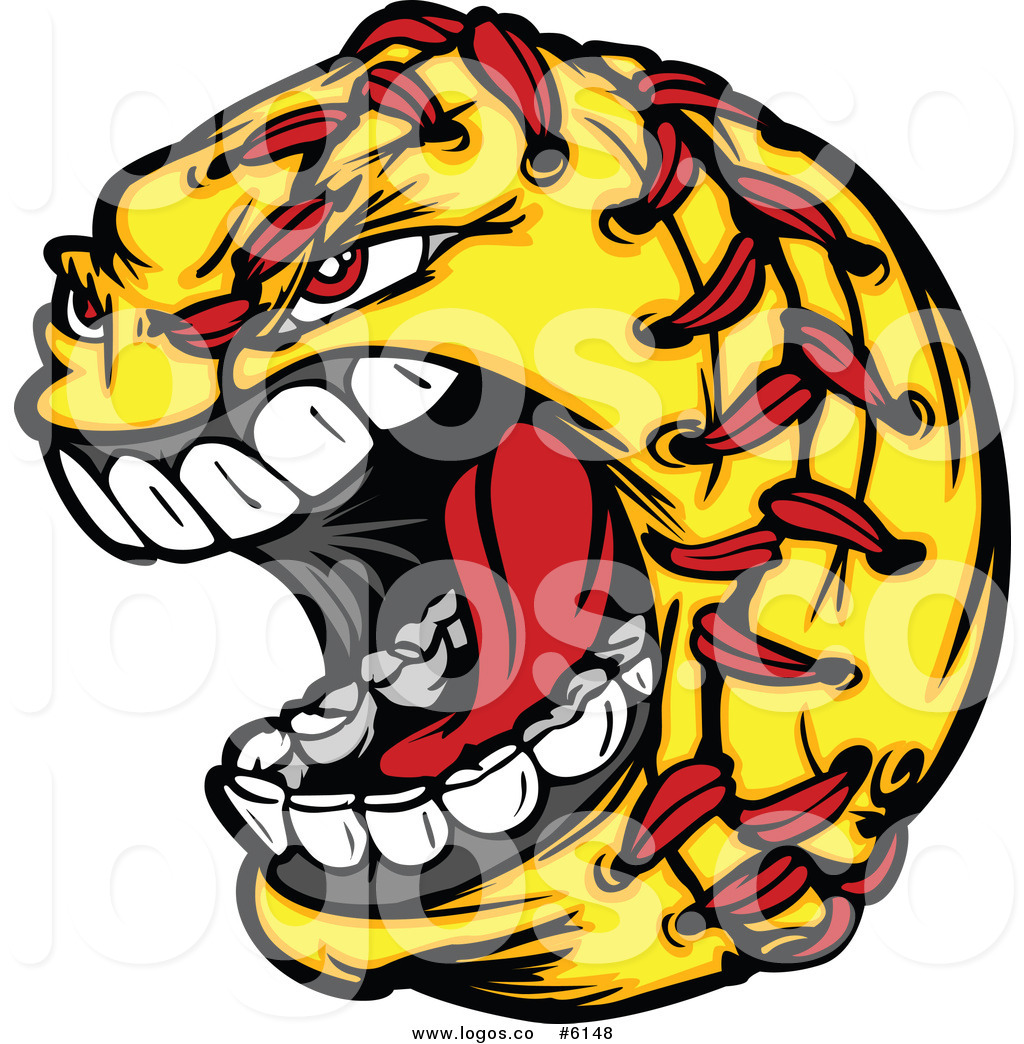 1024x1044 Royalty Free Clip Art Vector Logo Of A Screaming Softball By
